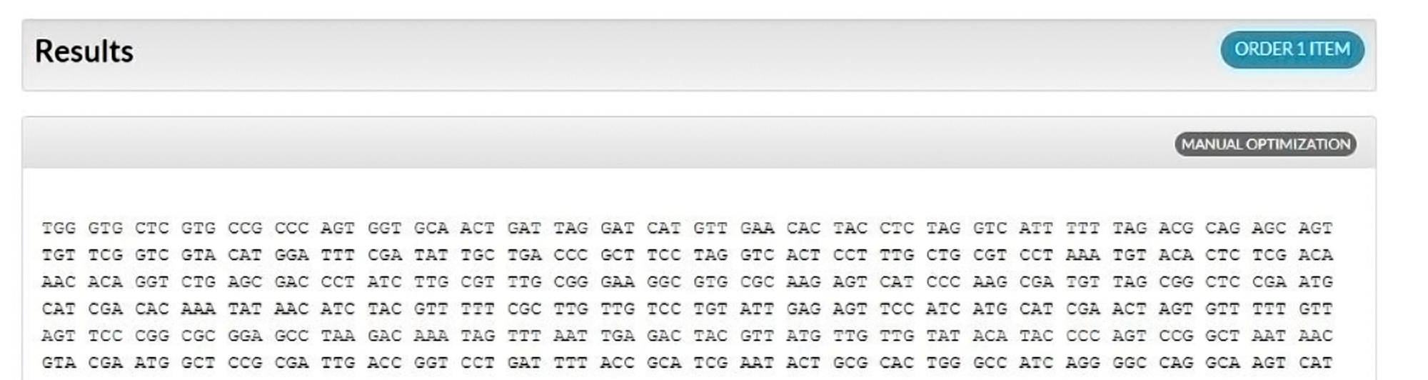 D-SB16WT-codon opt-F2 Codon-optimized sequence result