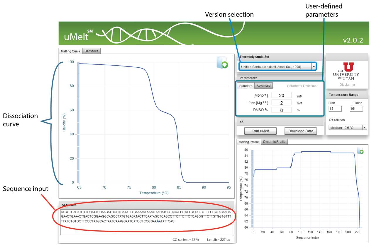 D-PCR14CC-interpretingmeltcurves-F5 User interface of uMelt tool
