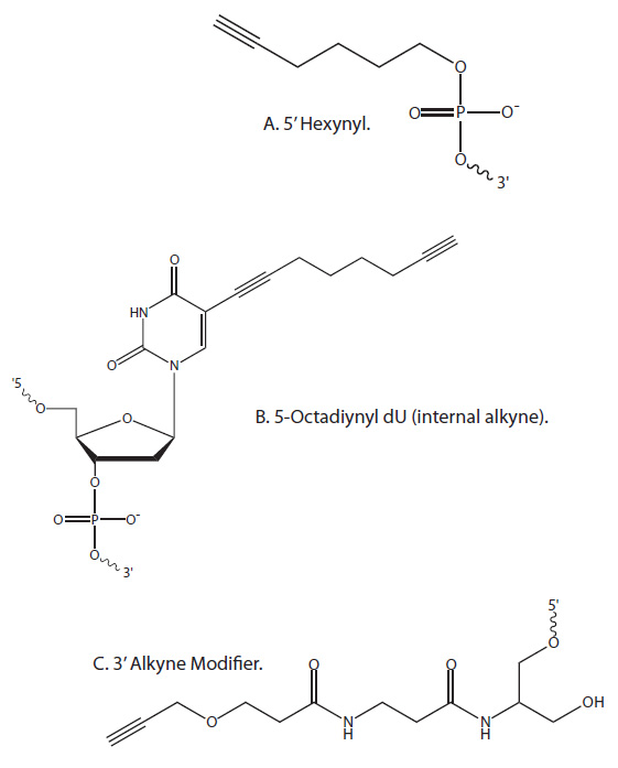 D-OLI12PS-Postsynth conj-F5 alkyne modifiers that can be used in click chemistry