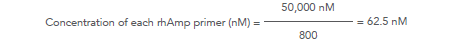 rhAmpSeq 800-plex: how to calculate pooled primer concentration